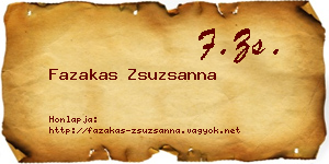 Fazakas Zsuzsanna névjegykártya